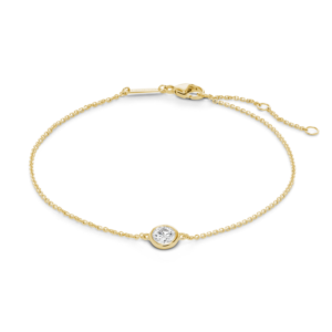 Lab-Grown Diamond ¼ct. Round Brilliant Bezel Bracelet | White