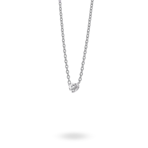 Lab-Grown Diamond ¼ct. Mini Round Brilliant Solitaire 10k Gold Pendant | White